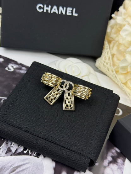 [⭐Hyrra Jewelry]25K Hollow Bow Brooch