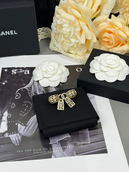 [⭐Hyrra Jewelry]25K Hollow Bow Brooch