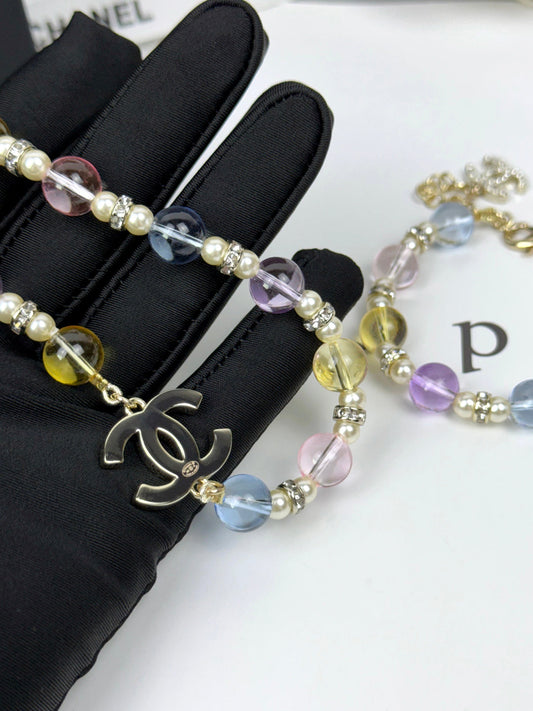 [⭐Hyrra Jewelry]26C New Spring Collection Colorful Transparent Resin Necklace