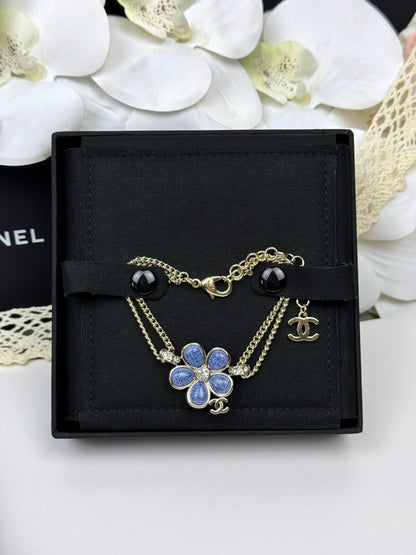 [⭐Hyrra Jewelry]VOLTE New Blue Floral Double-Layer Bracelet