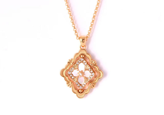 [⭐Hyrra Jewelry] B.C.L ENAMEL ROTATING SINGLE-DIAMOND NECKLACE（Various colors）