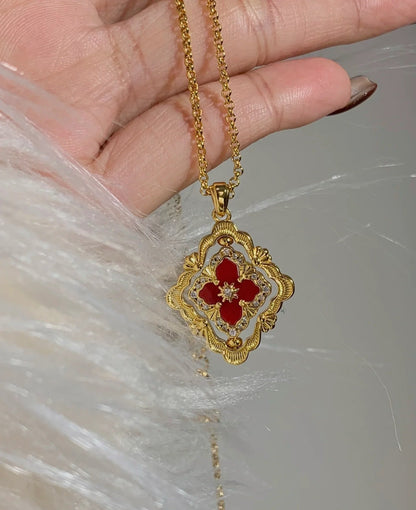 [⭐Hyrra Jewelry] B.C.L ENAMEL ROTATING SINGLE-DIAMOND NECKLACE（Various colors）