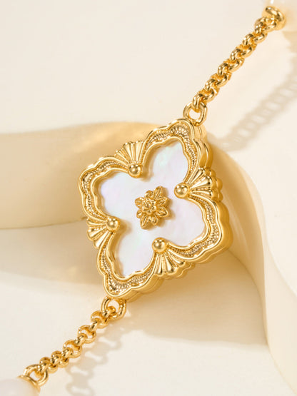 [⭐Hyrra Jewelry]B.C.L ENAMELED Three-Flower Bracelet（Trumpet)