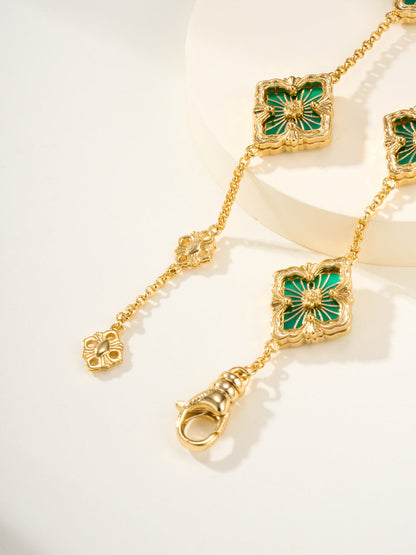 [⭐Hyrra Jewelry]B.C.L ENAMELED Five-Flower Bracelet（Various Colors)