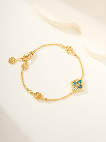 [⭐Hyrra Jewelry]B.C.L ENAMELED One-Flower Bracelet（Various Colors)