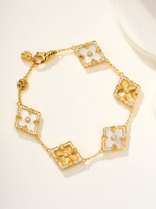 [⭐Hyrra Jewelry]B.C.L ENAMELED Five-Flower Bracelet（Various Colors) BIG SIZE
