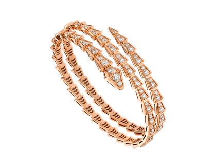 [⭐Hyrra Jewelry]SERPENTI BRACELET PINK GOLD DIAMOND DOUBLE ROW