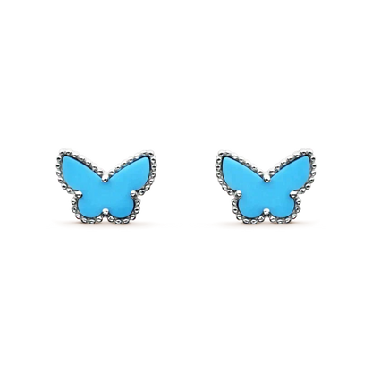 [⭐Hyrra Jewelry]BUTTERFLY TURQUOISE EARRINGS SILVER
