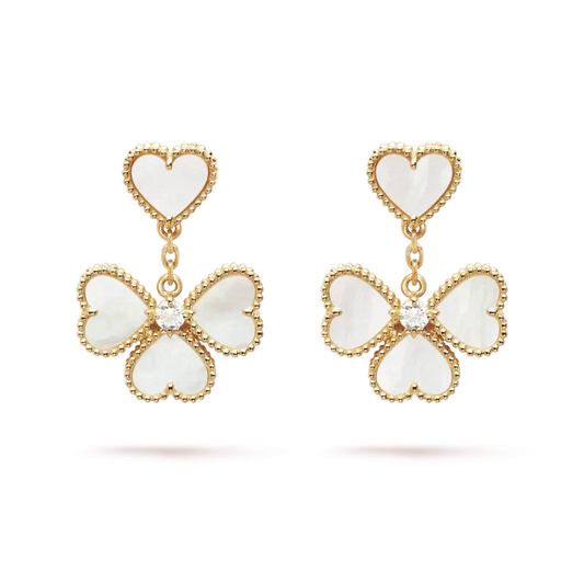 [⭐Hyrra Jewelry]CLOVER SWEET WHITE MOP EARRINGS