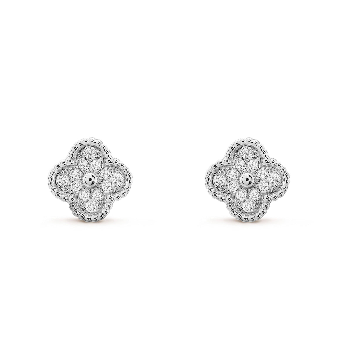 [⭐Hyrra Jewelry]CLOVER MINI DIAMOND STUD EARRINGS