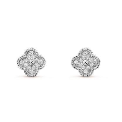 [⭐Hyrra Jewelry]CLOVER MINI DIAMOND STUD EARRINGS