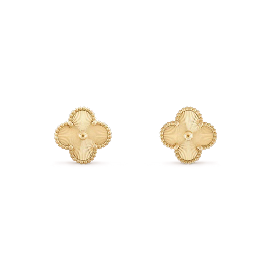 [⭐Hyrra Jewelry]CLOVER MINI 9.5MM LASER EARRINGS