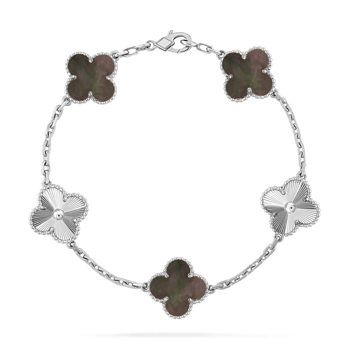 [⭐Hyrra Jewelry] CLOVER 5 MOTIF GRAY MOP BRACELET COLLECTION