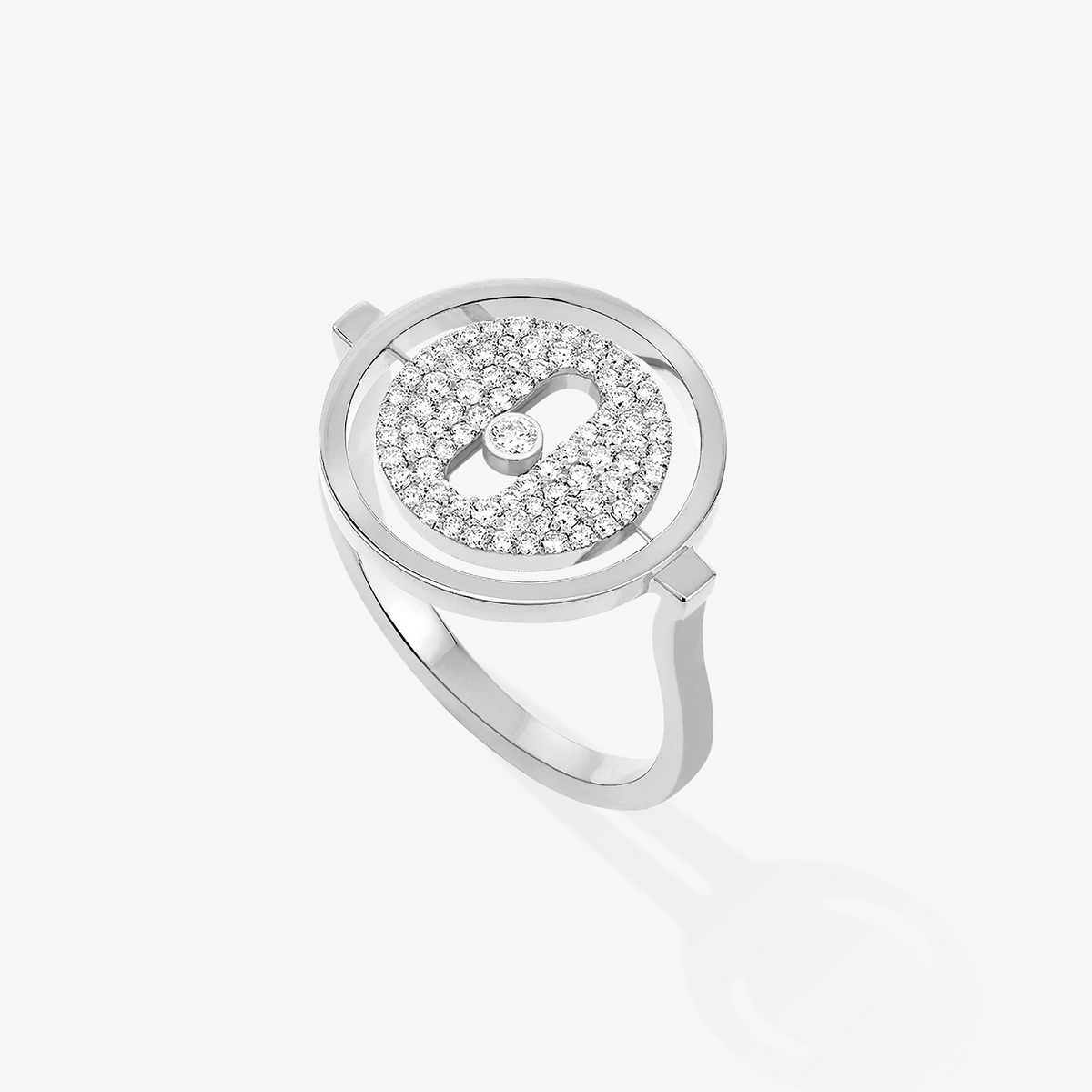[⭐Hyrra Jewelry]Demo MOVE PAVED SILVER DIAMOND RING