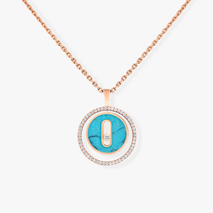 [⭐Hyrra Jewelry]Demo MOVE 1 DIAMOND TURQUOISE PINK GOLD DIAMOND NECKLACE