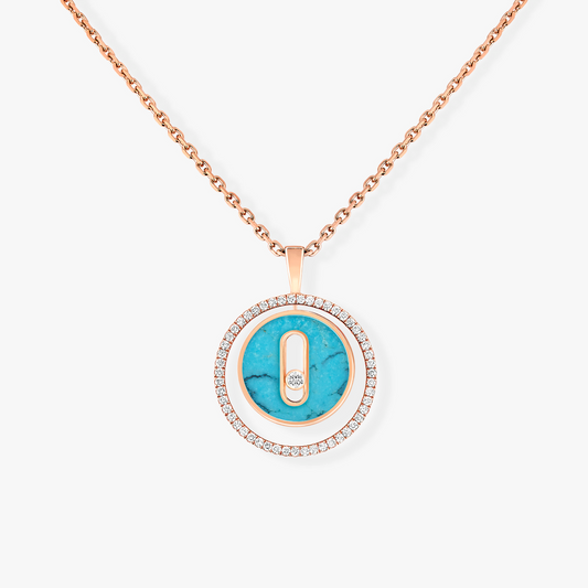 [⭐Hyrra Jewelry]Demo MOVE 1 DIAMOND TURQUOISE PINK GOLD DIAMOND NECKLACE