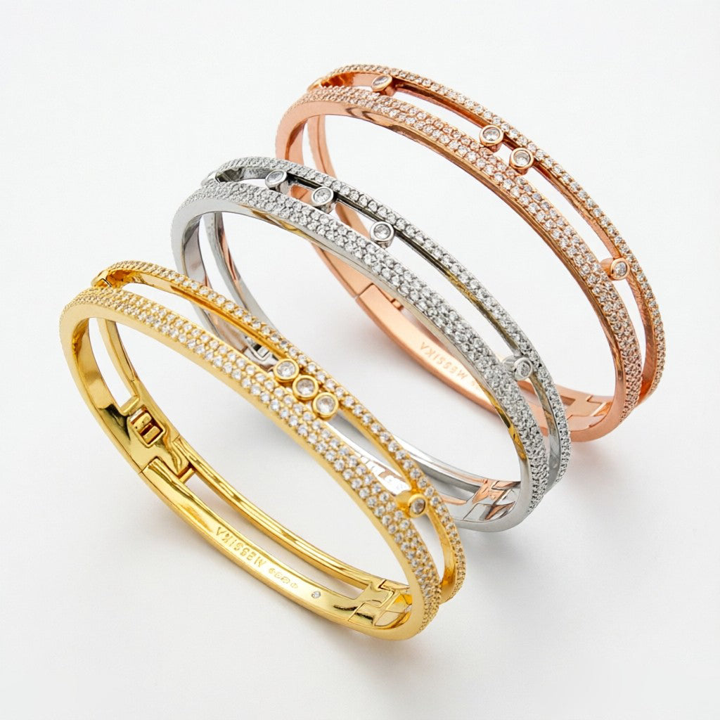 [⭐Hyrra Jewelry]Move Romane pavé bangle
