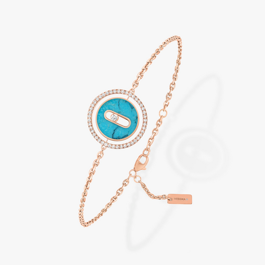 [⭐Hyrra Jewelry]Demo MOVE TURQUOISE PINK GOLD DIAMOND BRACELET