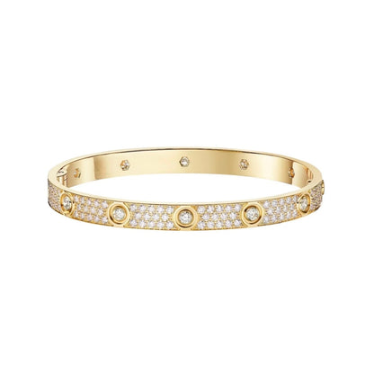 [⭐Hyrra Jewelry]LOVE BRACELET 6.1MM DIAMOND-PAVED 10 BIG DIAMONDS