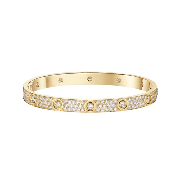 [⭐Hyrra Jewelry]LOVE BRACELET 6.1MM DIAMOND-PAVED 10 BIG DIAMONDS