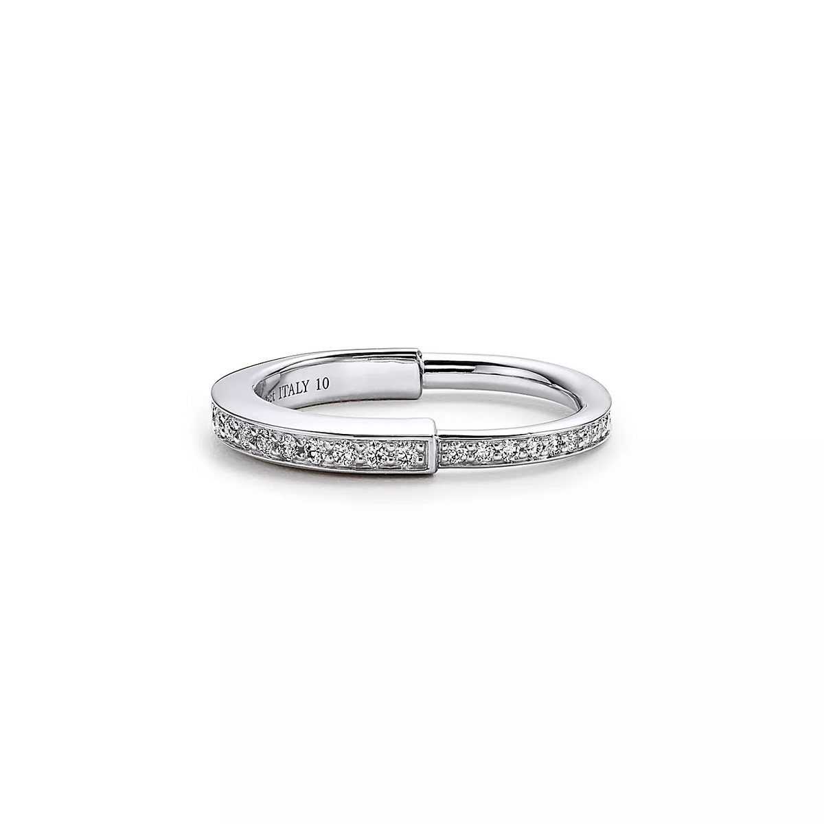 [Hyrra Jewelry]LOCK RING SILVER DIAMOND PAVED