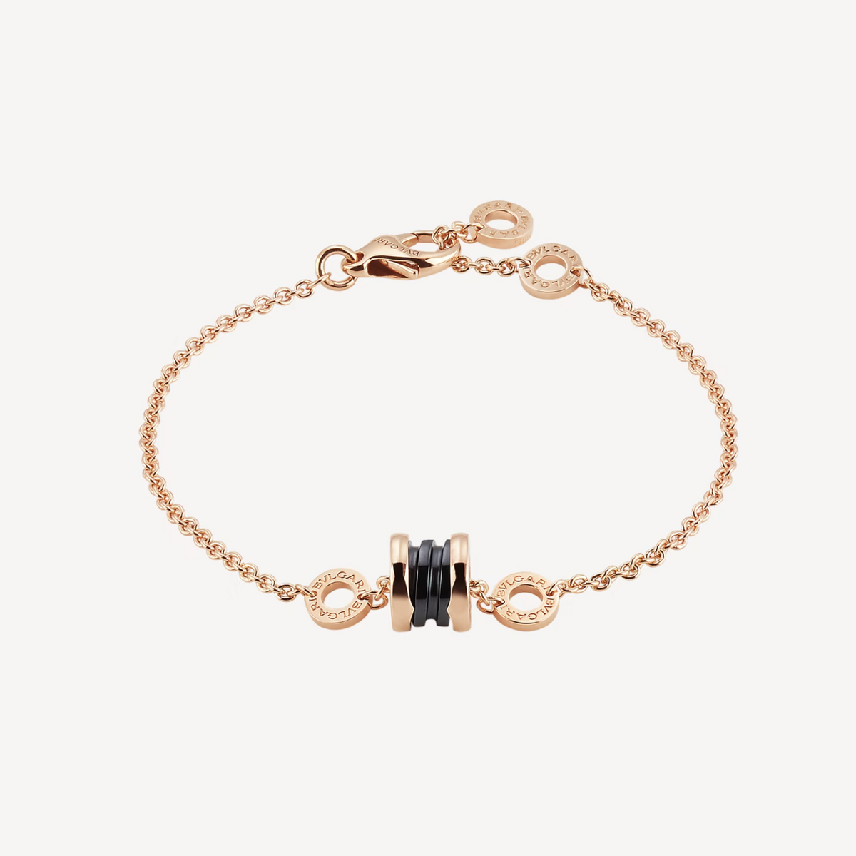 [⭐Hyrra Jewelry]ZERO 1 SOFT PINK GOLD AND BLACK CERAMIC BRACELET
