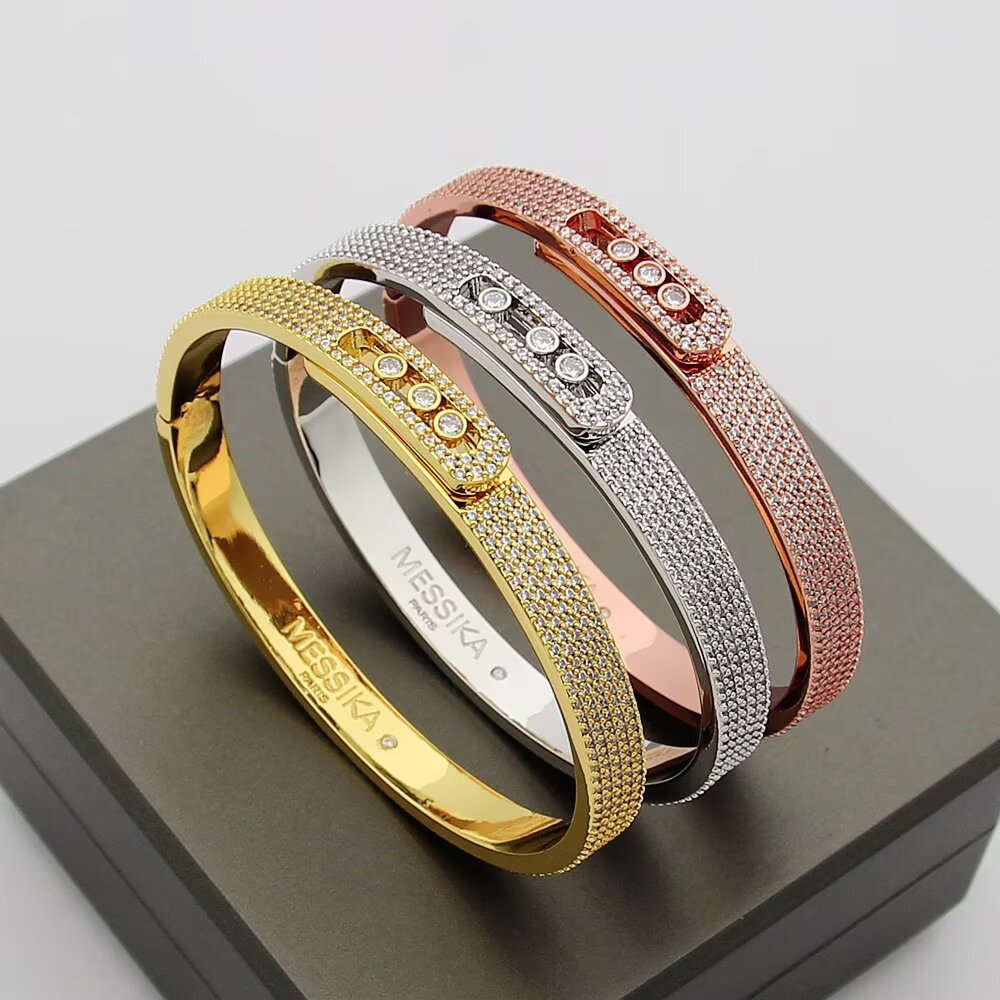 [⭐Hyrra Jewelry]Move Noa Full Pavé Diamond Bangle Bracelet