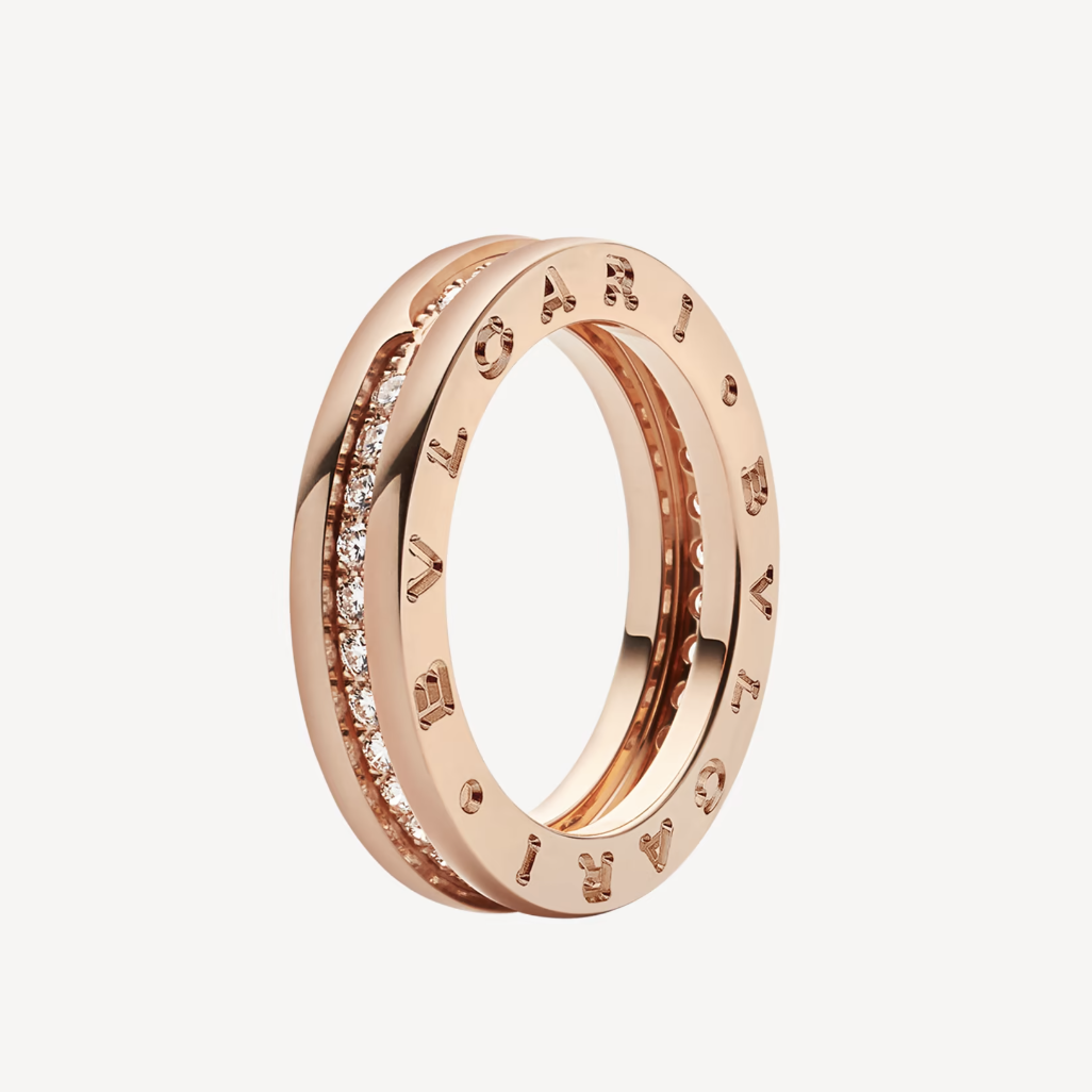 [⭐Hyrra Jewelry]ZERO 1 ONE-BAND PAVED DIAMONDS ON THE SPIRAL RING