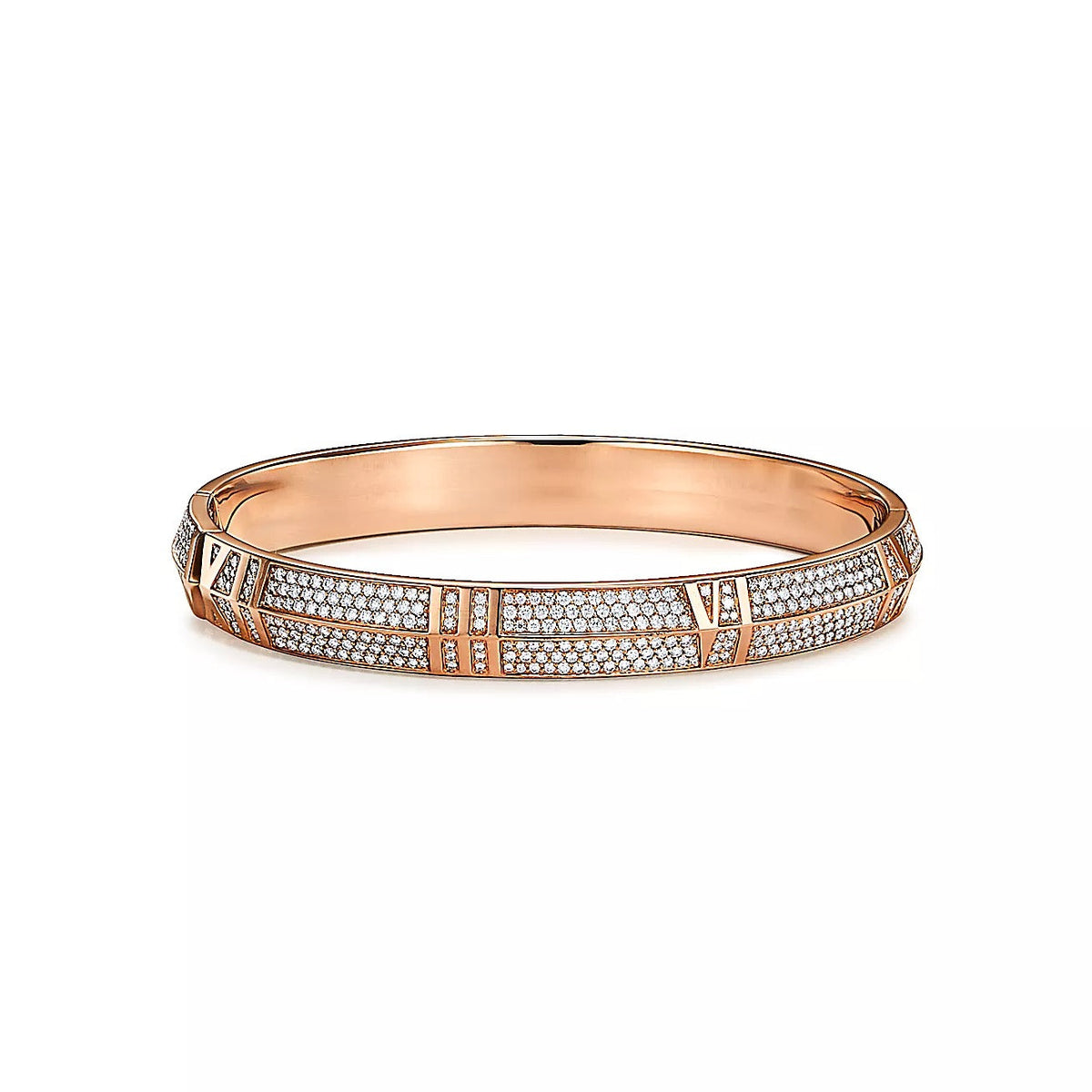 [Hyrra Jewelry]ATLAS X PINK GOLD DIAMOND PAVED BRACELET