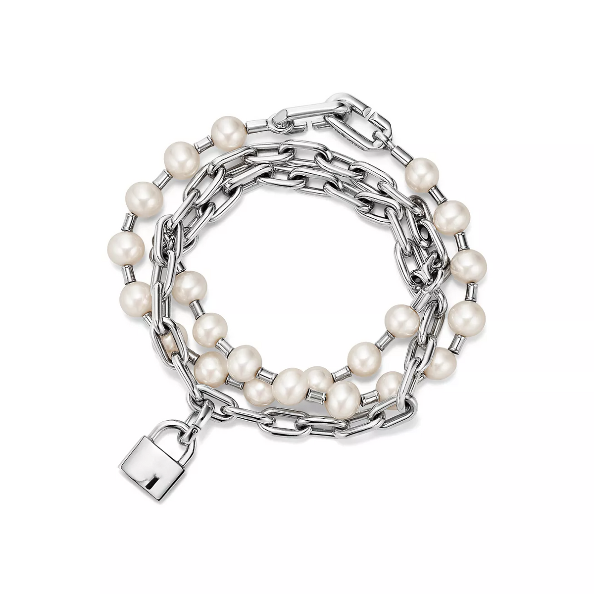 [Hyrra Jewelry]PEARL LOCK SILVER BRACELET