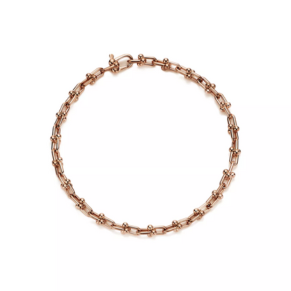 [Hyrra Jewelry]HARDWEAR MICRO LINK 44 MOTIF PINK GOLD BRACELET