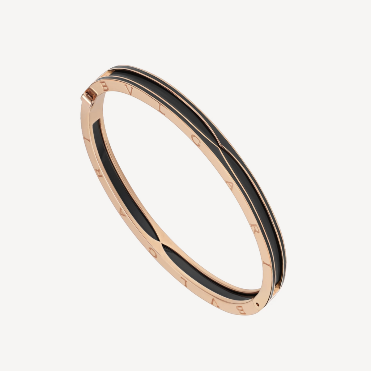 [⭐Hyrra Jewelry]ZERO 1 PINK GOLD WITH MATTE BLACK CERAMIC BRACELET