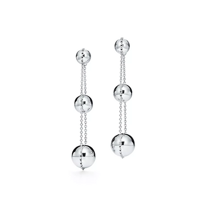 [Hyrra Jewelry]TRIPLE DROP SILVER EARRINGS