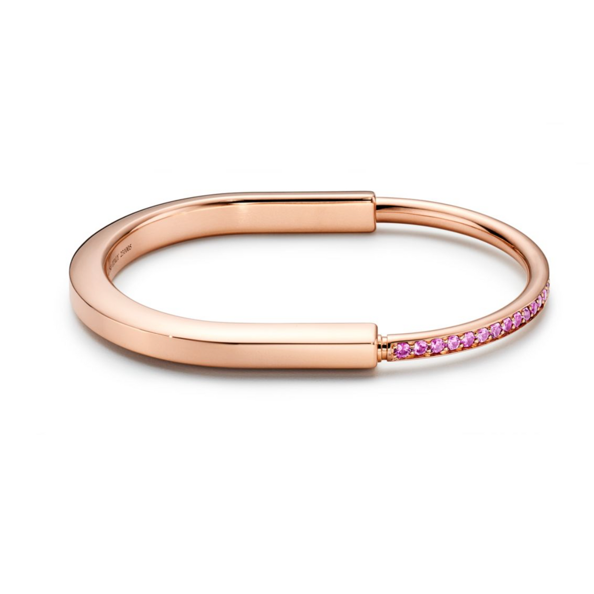 [Hyrra Jewelry]LOCK BRACELET ROSE DIAMOND PINK GOLD