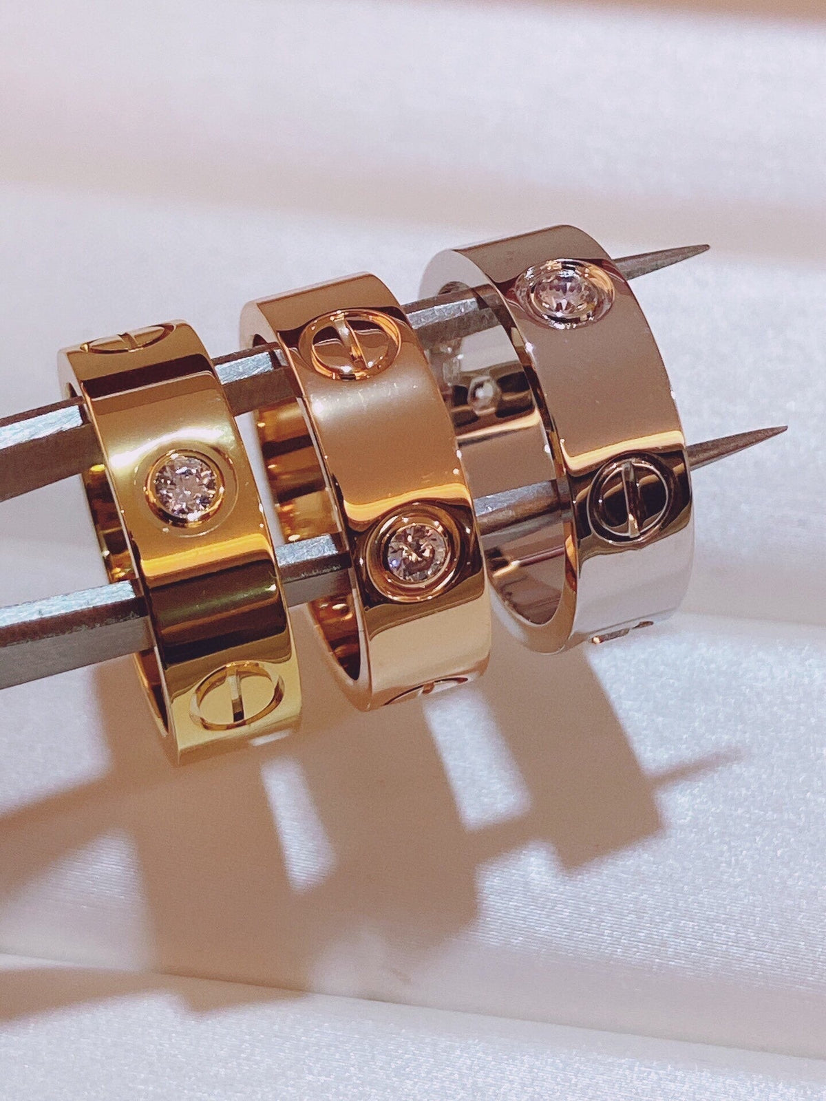 [⭐Hyrra Jewelry]Three-Diamond Ring