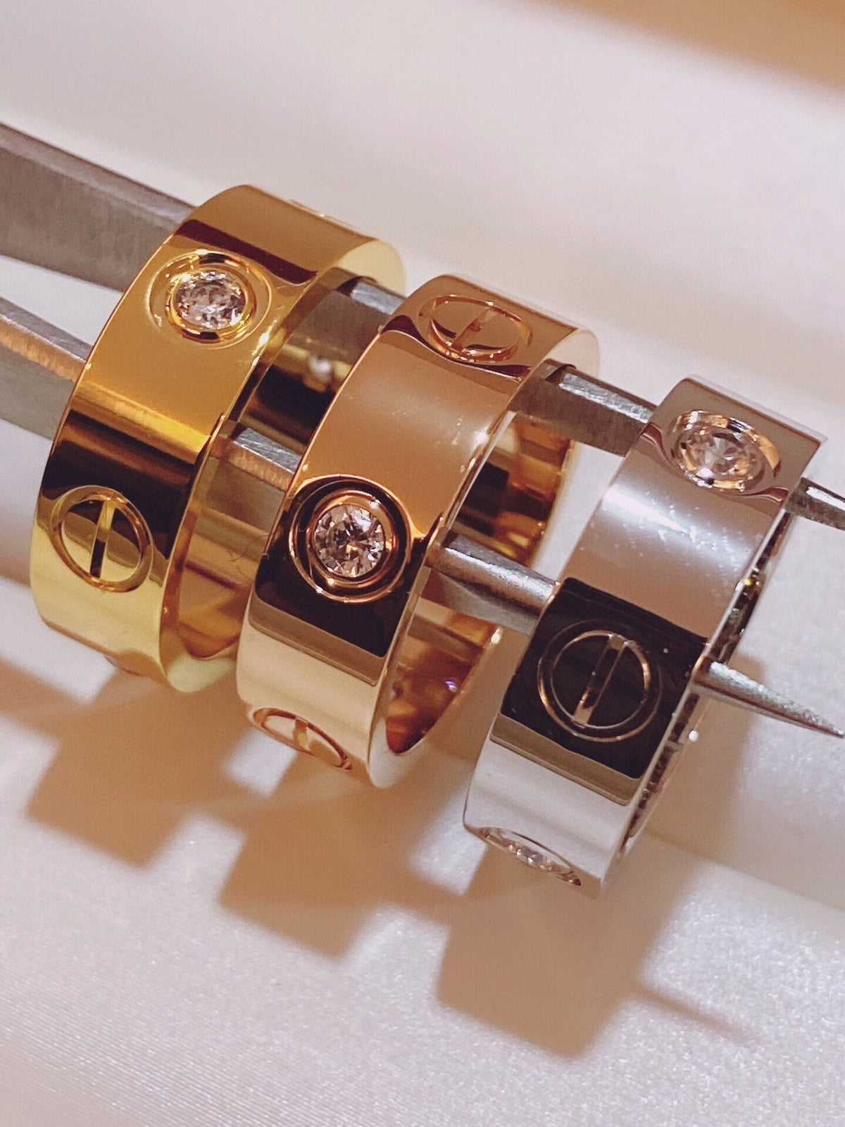 [⭐Hyrra Jewelry]Three-Diamond Ring