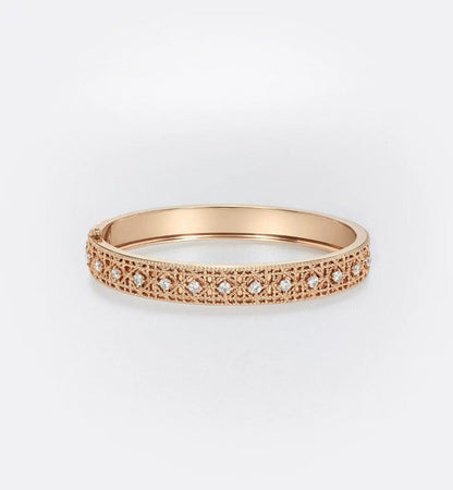 [⭐Hyrra Jewelry]2026 WOVEN-PATTERN BRACELET SET WITH FULL DIAMOND INLAY THREE-COLORS