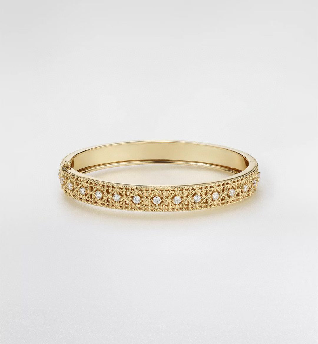 [⭐Hyrra Jewelry]2026 WOVEN-PATTERN BRACELET SET WITH FULL DIAMOND INLAY THREE-COLORS