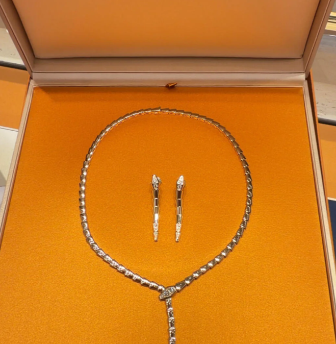 [⭐Hyrra Jewelry]NEW！SERPENT DIAMOND NECKLACE