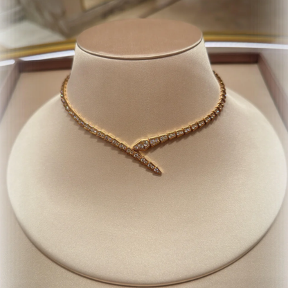 [⭐Hyrra Jewelry]NEW！SERPENT DIAMOND NECKLACE
