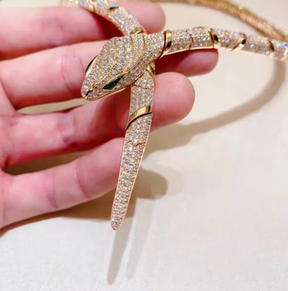 [⭐Hyrra Jewelry]HAUTE COUTURE GOLD SERPENTI NECKLACE