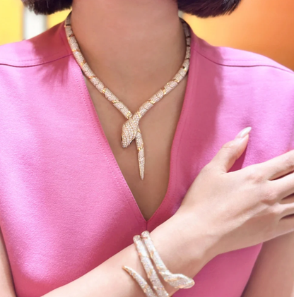 [⭐Hyrra Jewelry]HAUTE COUTURE GOLD SERPENTI NECKLACE
