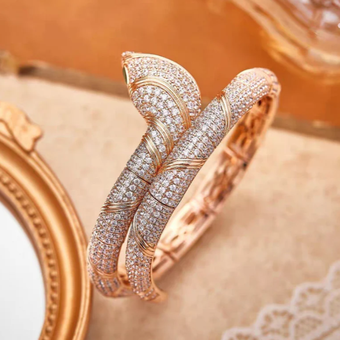 [⭐Hyrra Jewelry]HAUTE COUTURE GOLD SERPENTI BRACELET