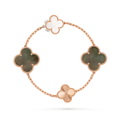 [⭐Hyrra Jewelry]DETACHABLE CLOVER 15(11+4) FLOWER SILVER NECKLACE SET