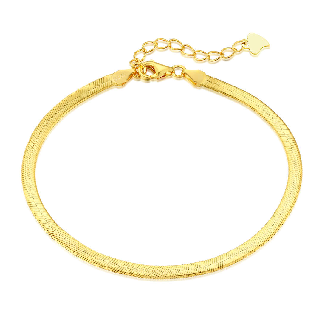 [Hyrra Jewelry]Flat Snake Bone Chain Blade Necklace