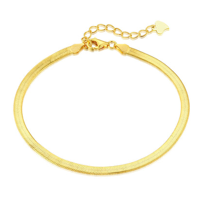 [Hyrra Jewelry]Flat Snake Bone Chain Blade Necklace
