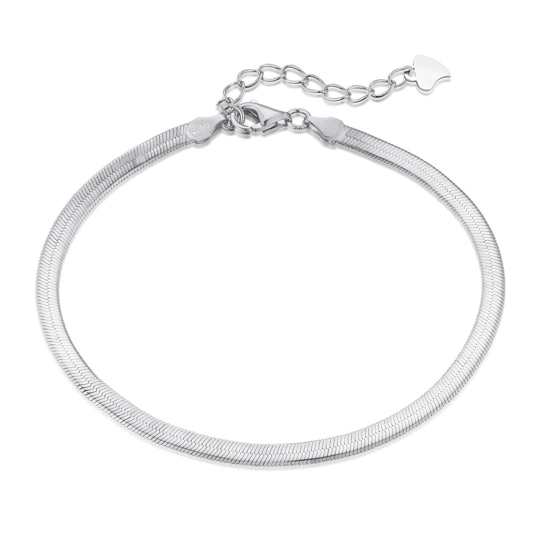 [Hyrra Jewelry]Flat Snake Bone Chain Blade Necklace