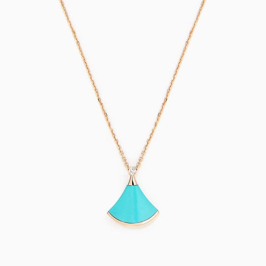 [⭐Hyrra Jewelry]DREAM NECKLACE TURQUOISE PINK GOLD