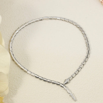 [⭐Hyrra Jewelry]NEW！SERPENT DIAMOND AT BOTH ENDS NECKLACE