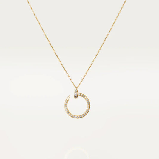 [⭐Hyrra Jewelry]JUSTE NECKLACE GOLD DIAMONDS
